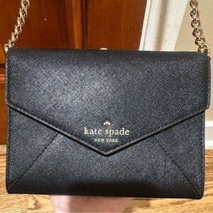 Kate Spade Black Leather Envelope Purse